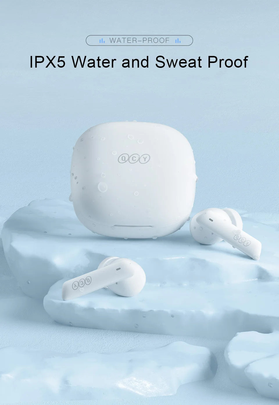 QCY HT05 ANC Wireless Earphone 40dB Noise Cancelling Bluetooth 5.2 Headphone 6 Mic ENC HD Call TWS Earbuds Transparency Mode