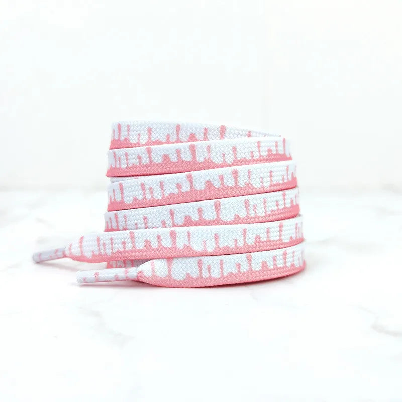 1Pair Af1 Shoelaces for Sneakers Rainbow ice Cream Flat Shoelace Elastic Laces Shoes Strings 120/140/160CM Width 0.8cm