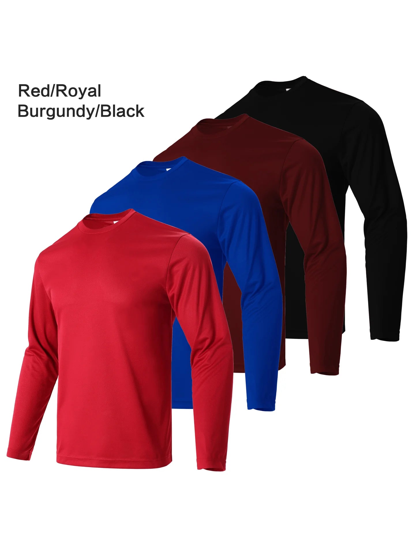 4-piece men's quick drying sports and fitness T-shirt long sleeved sports and running T-shirt
