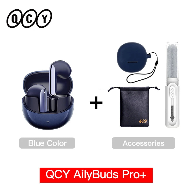 QCY HT10 AilyBuds Pro+ ANC Bluetooth Wireless Earphone Adaptive AI Audio Hi-res LDAC Earbuds ANC dual Connection Headphone