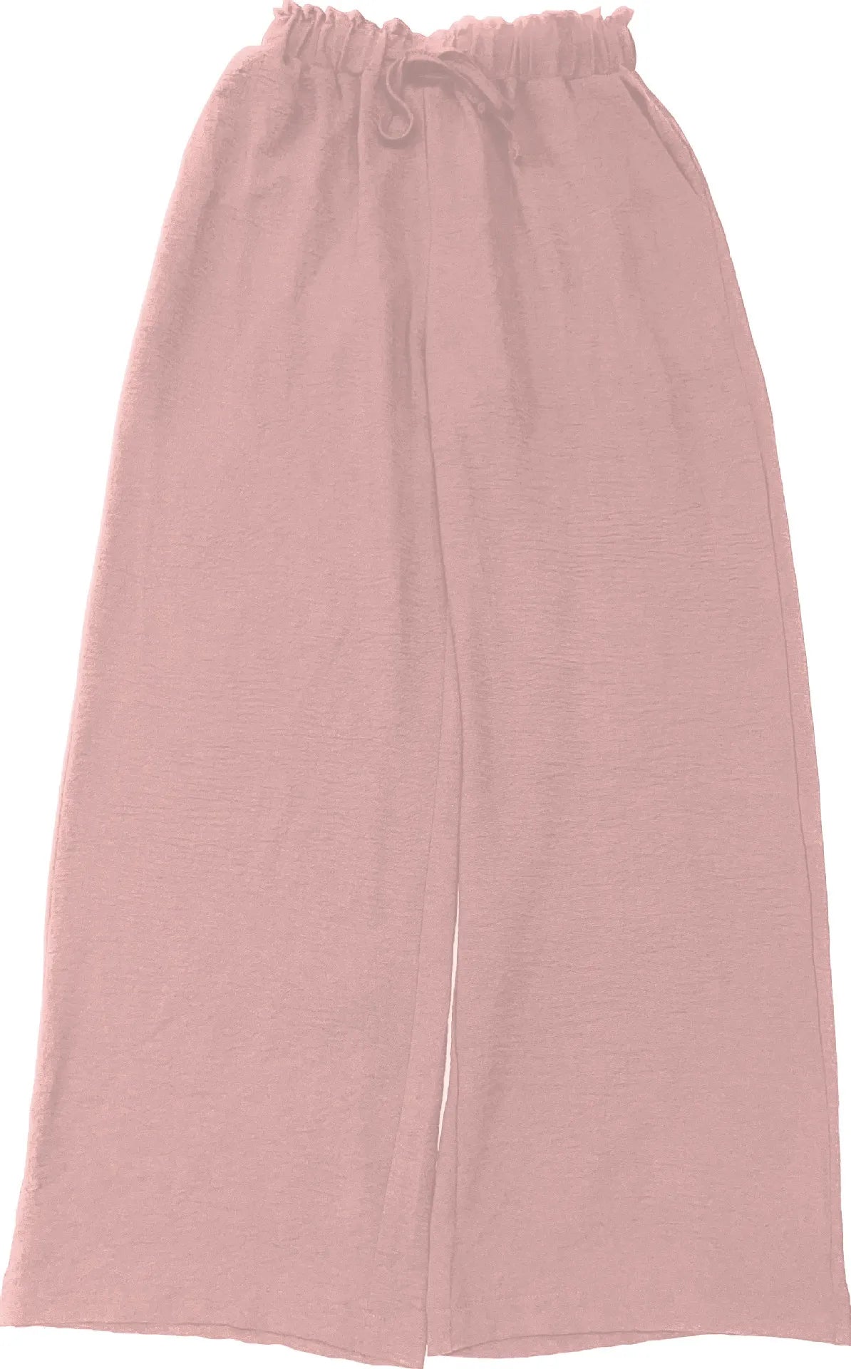 2025 Cross border Women's Four Seasons Wide Leg Loose Drawstring Casual Fashion Pants