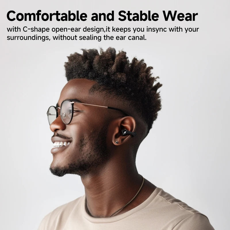 QCY Crossky C30 Wireless Earphones Bluetooth 5.4 Ear clip TWS Sports Earbuds Open Ear Earclip Dual-Connection Headphone