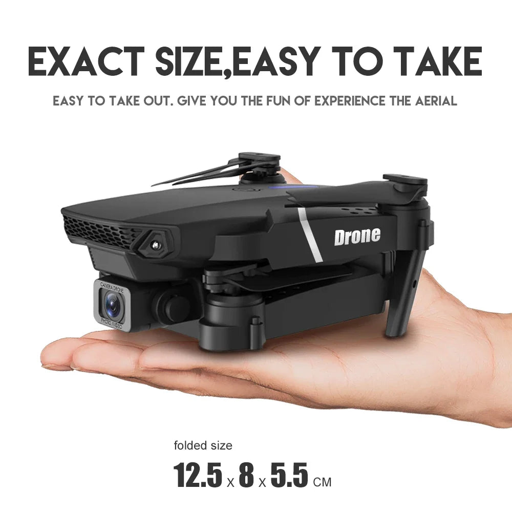 2025 New E88 Pro WiFi FPV Drone - 1080P/4K Single/Dual Camera, Wide-Angle HD, Altitude Hold, Foldable Quadcopter, RC Helicopter