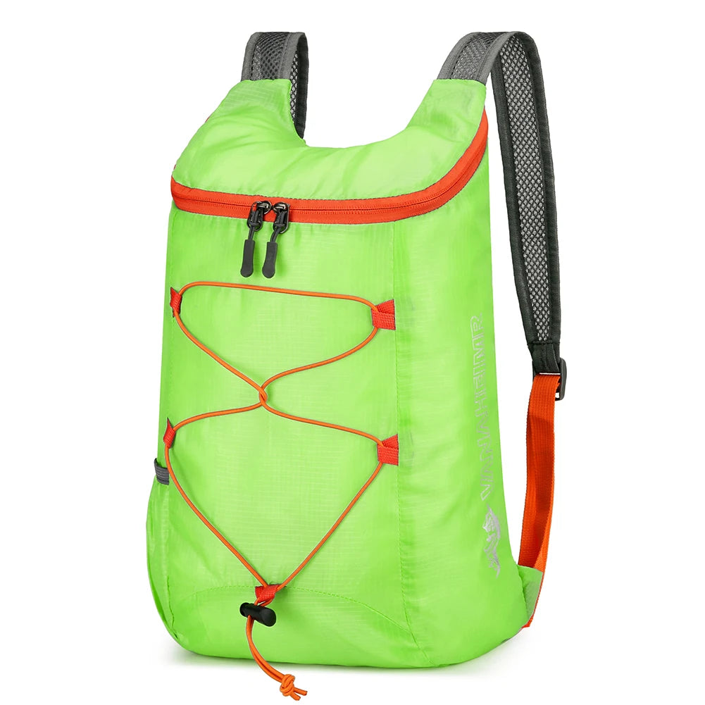 10L Outdoor Climbing Cycling Travel Knapsack Splashproof Folding Hiking Daypack Ultralight Camping Hiking Backpack for Men Women