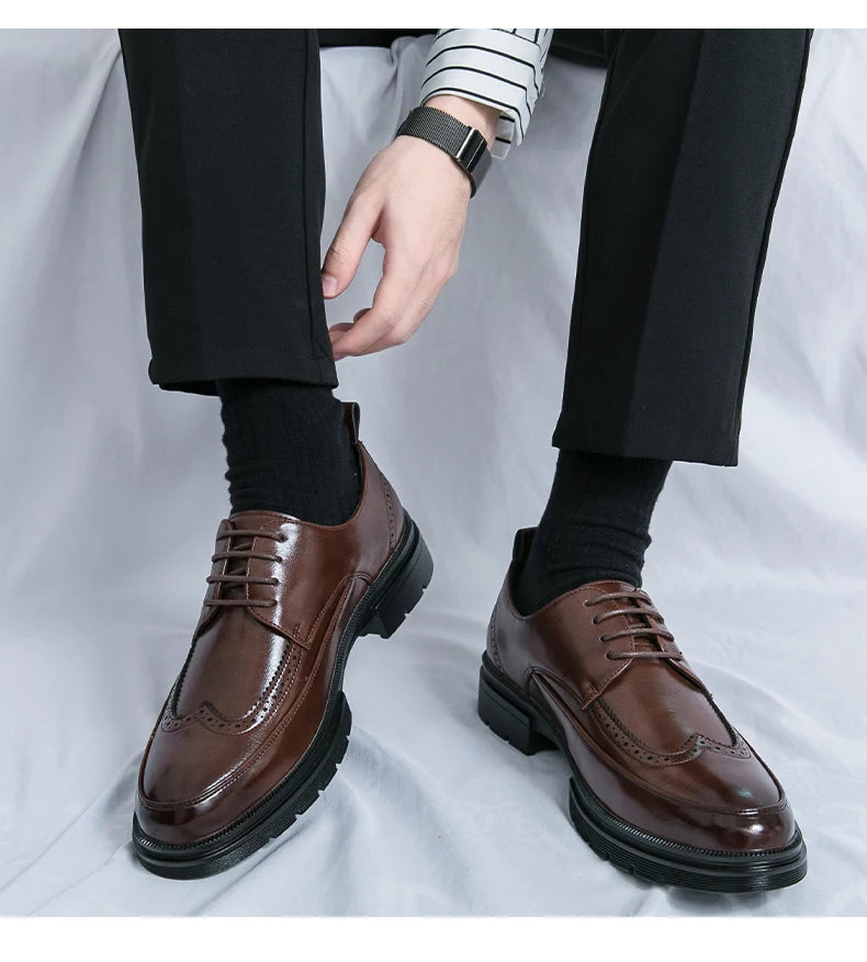 Men's Dress Oxford Shoes Classic Lace Up Formal Shoes