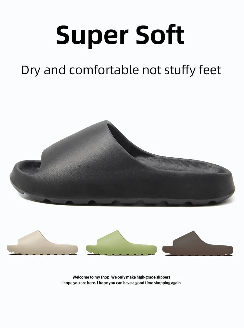 1Pair Coconut Slippers Feel like Stepping on Shit Thick-soled Sandals Summer New Non-slip Wearing Sandals