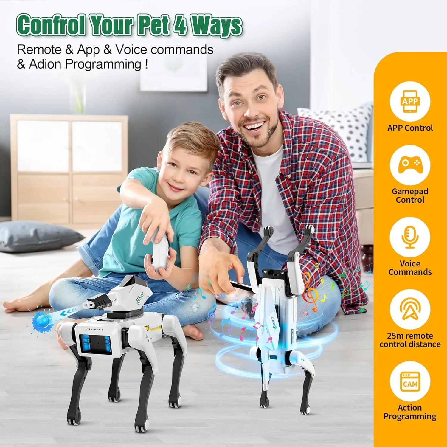Intelligent AI RC Robot Dog Voice Dialogue APP Remote Control Programming Singing Dancing Machine Dog Kids Toys