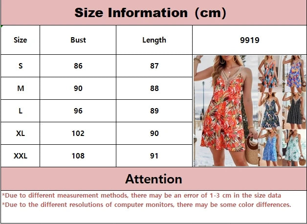 Women's Lace V-Neck Sundress 2025 Summer Beachwear Sleeveless Tropical Print Casual Short Dress Vacation Outfit