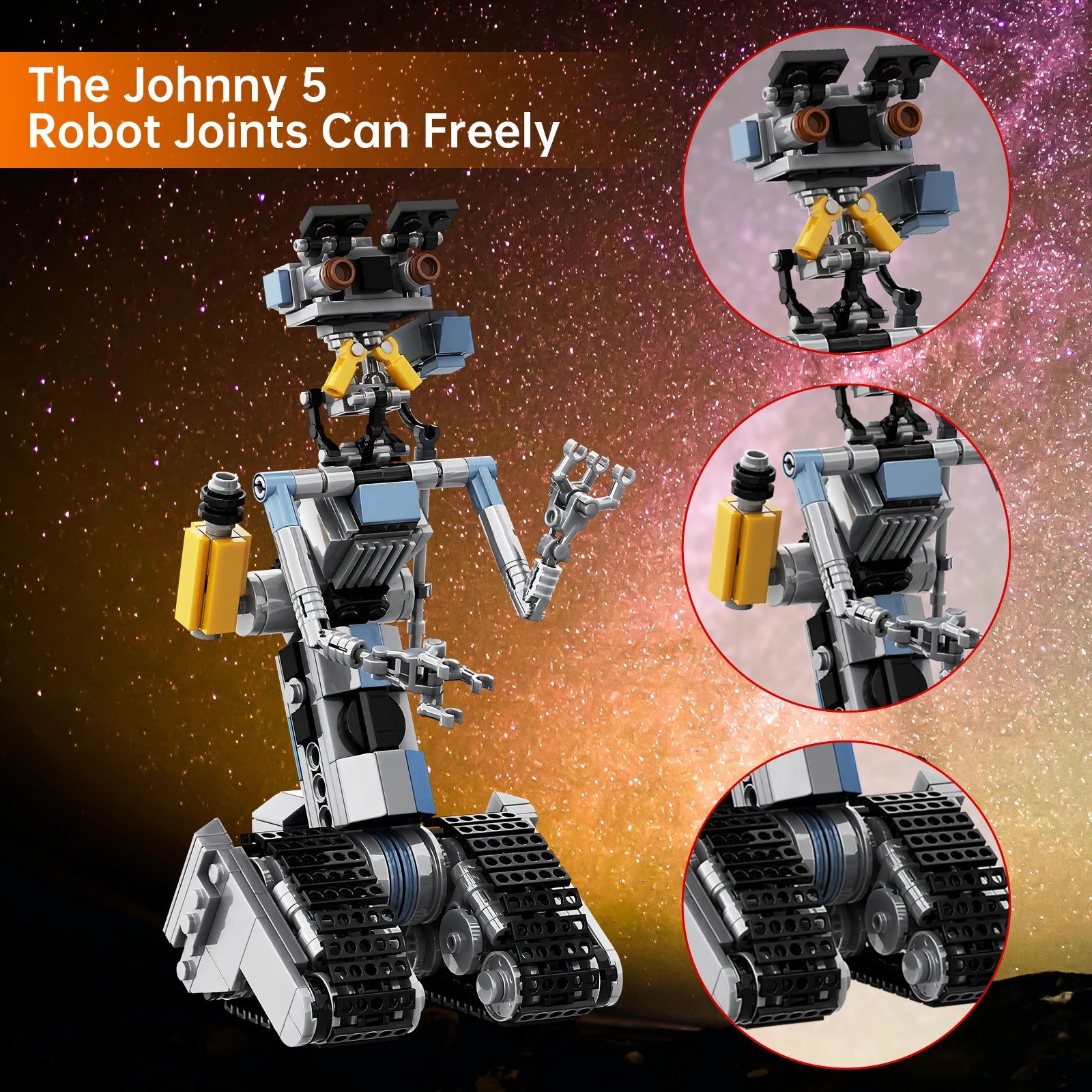 Johnnys 5 Robot Building Blocks Set Military Robot Model Action Figure Bricks Johnnys Five Building Blocks Toys for Kids Gifts