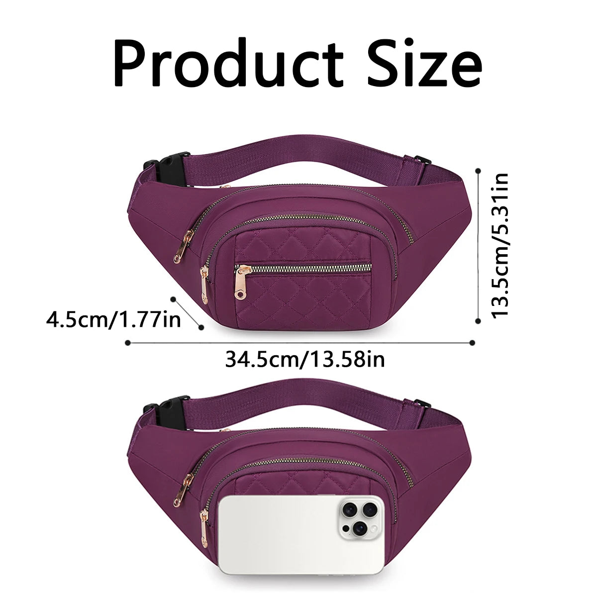 Bags / Women's handbags / Belt bags, Women's chest bags, Women's crossbody phone bags, Women's casual belt bags.A-ZMT