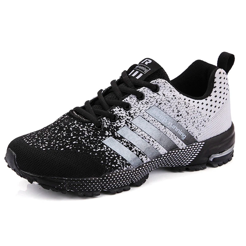 New men's and women's flying mesh surface spring summer breathable casual sports shoes flat vulcanized couple running big size48