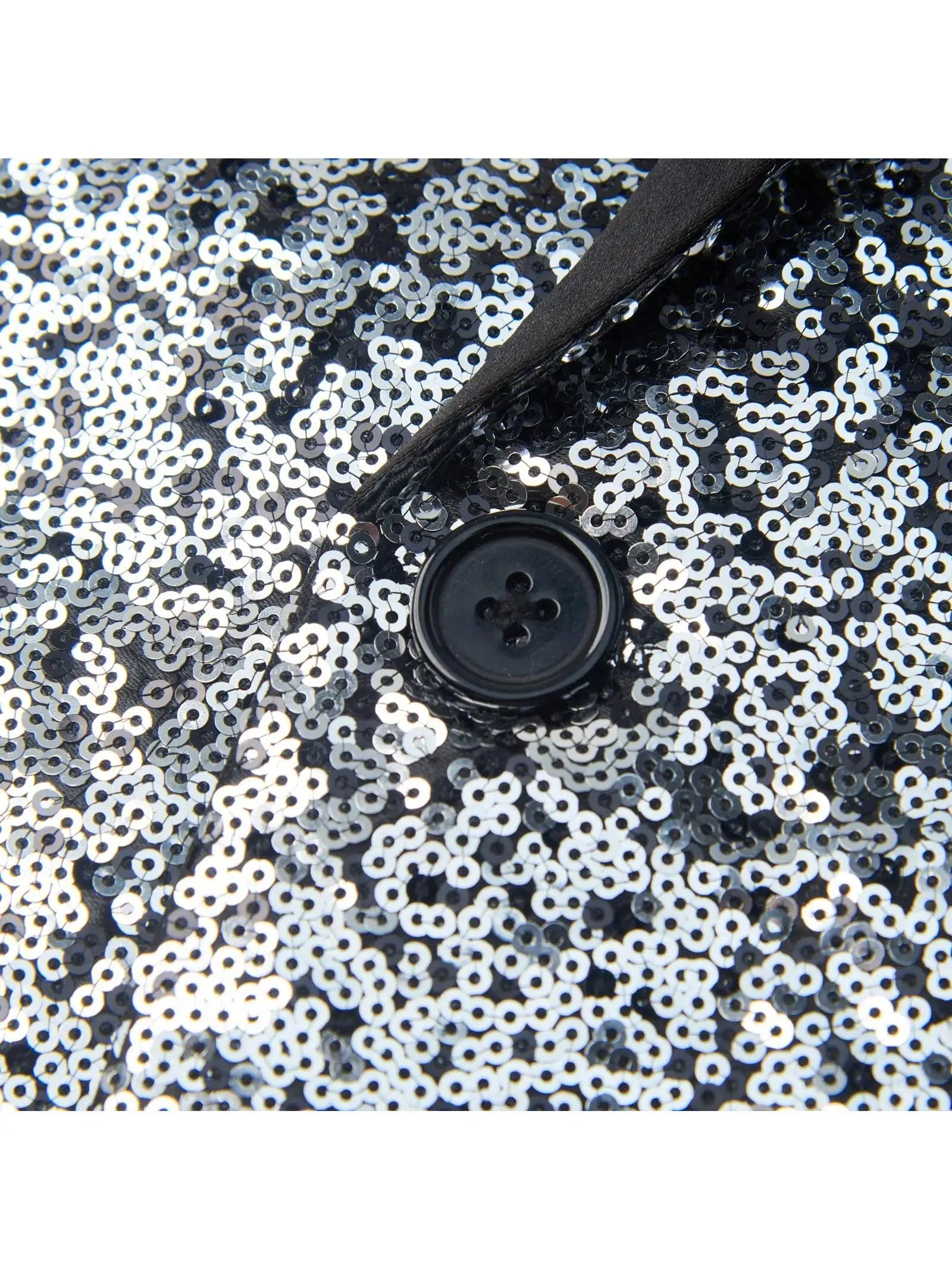 Men Sequin Shiny Prom Suit Jacket One Button and Blazers Tuxedo for Wedding Banquet