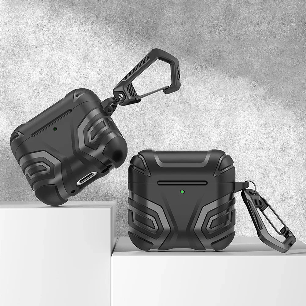 TPU Case for AirPods 4 2024 Protective Cover with Carabiner Anti-Drop Shockproof and Dustproof Design