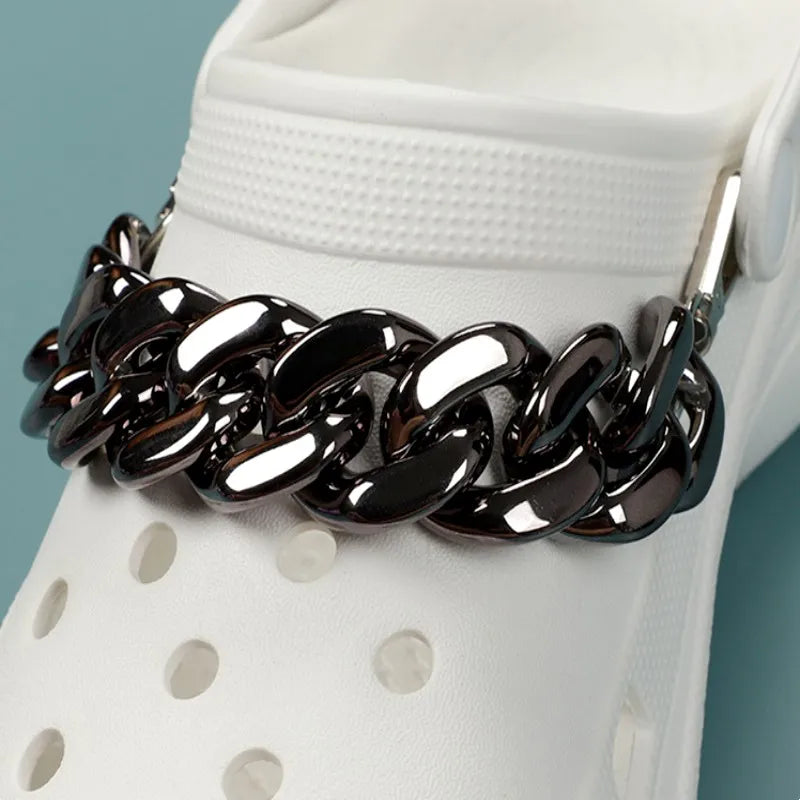 Women Shoes Chains Buckle Charms Croc Clog Sandals Hole Shoes DIY Detachable Chain For Kids Boys Girls Gifts Shoes Decorations
