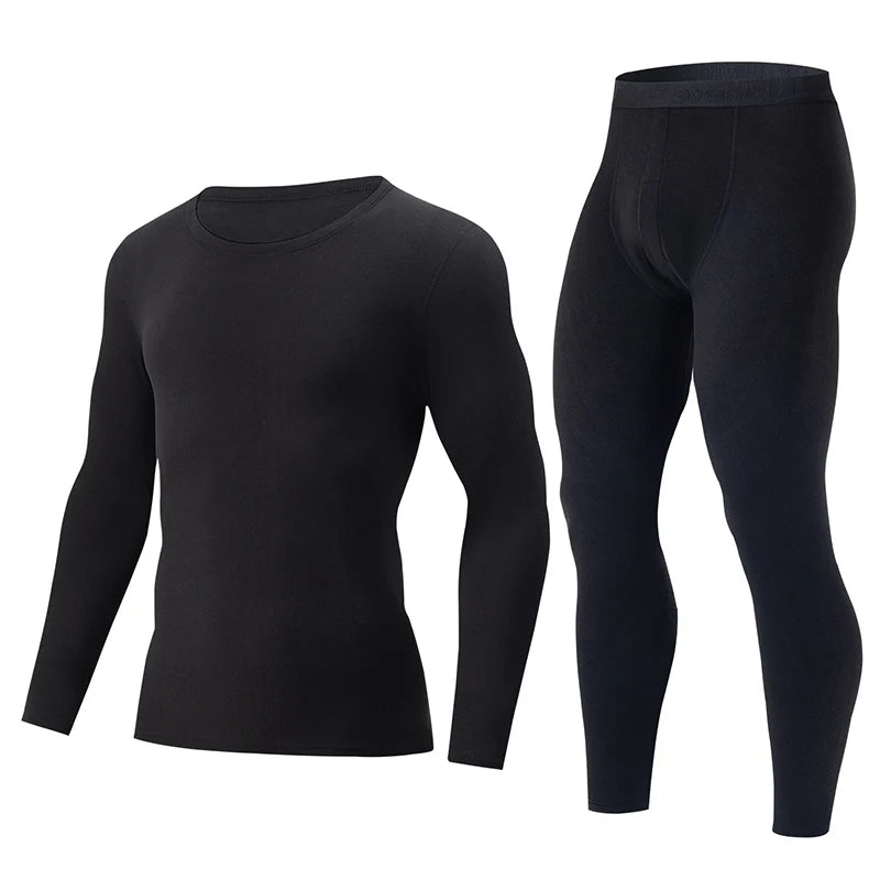 1/2/4-Piece Men's Fall/Winter Thermal Underwear Fashion Joker Long-sleeved Trousers Home Suit Youth Sports Elastic Waist Pants