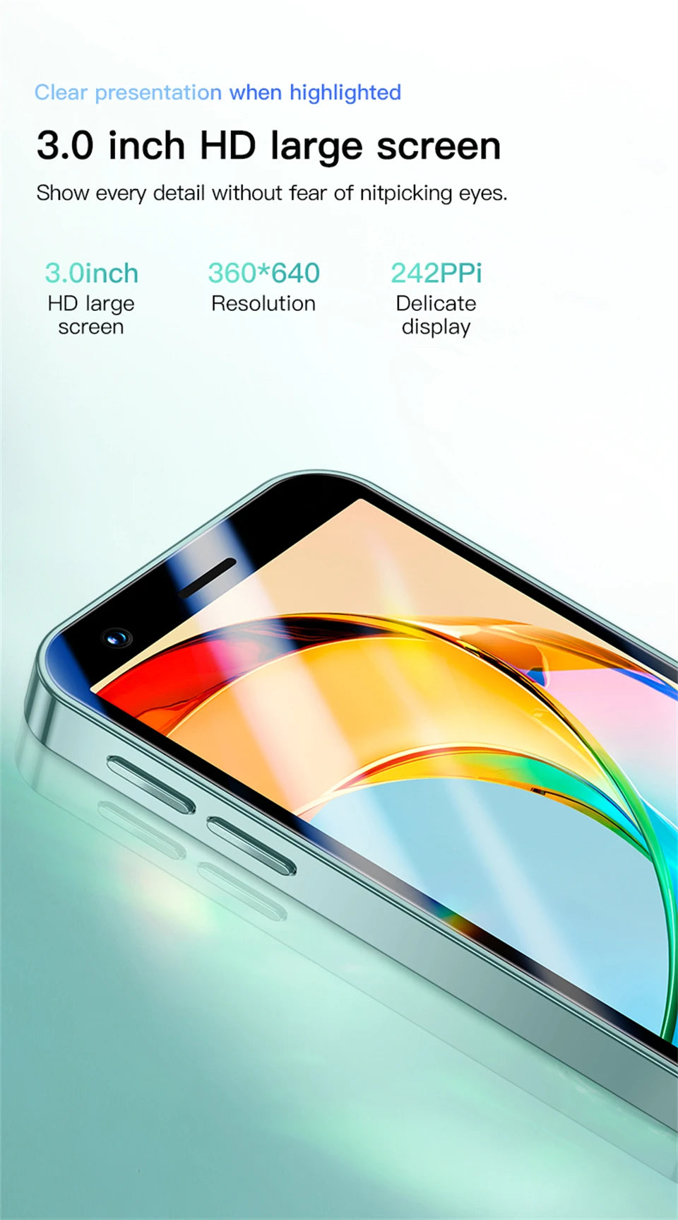 SOYES P70 Pro Max Mini Android8.1 Smartphone 3.0 Inches 2000mAh Face ID Dual SIM Standby Play Store 3G Little Phone