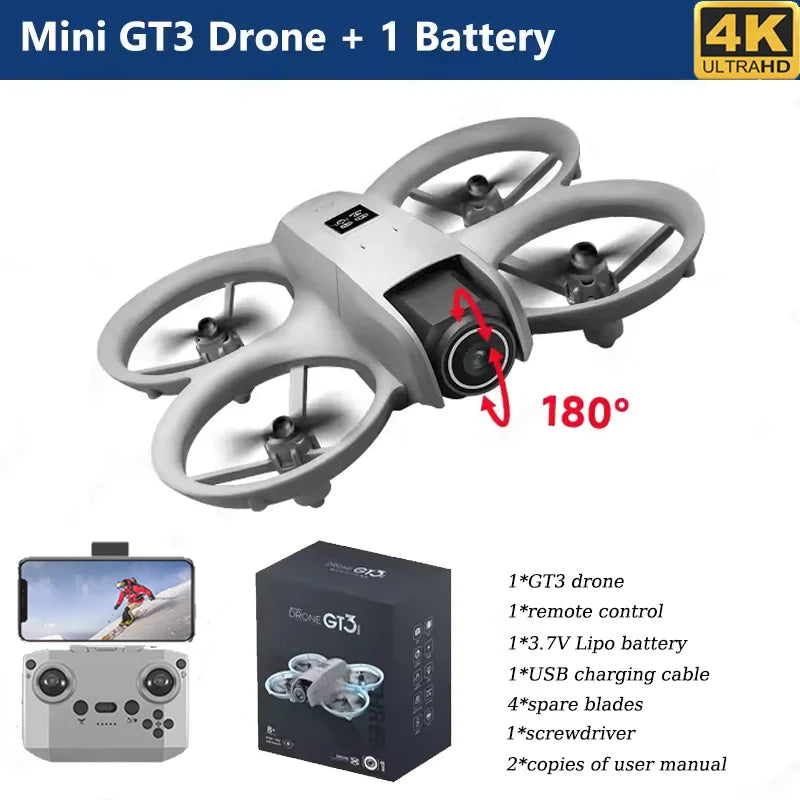 NEW Original GT3 MINI Drone 8K GPS Professional HD Aerial Photography Remote Control Aircraft HD Dual Camera Quadcopter Toy Gift