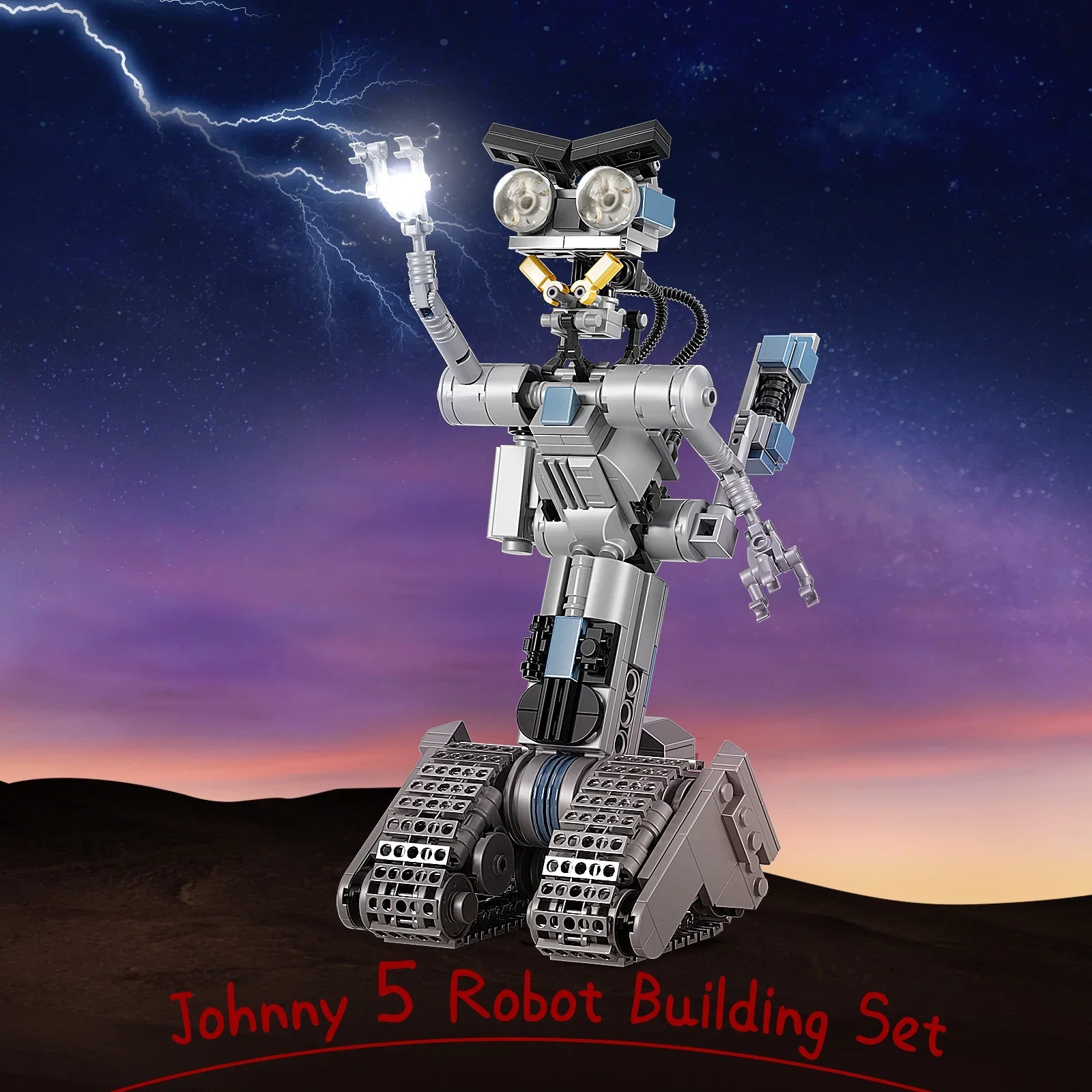 Johnnys 5 Robot Building Blocks Set Military Robot Model Action Figure Bricks Johnnys Five Building Blocks Toys for Kids Gifts