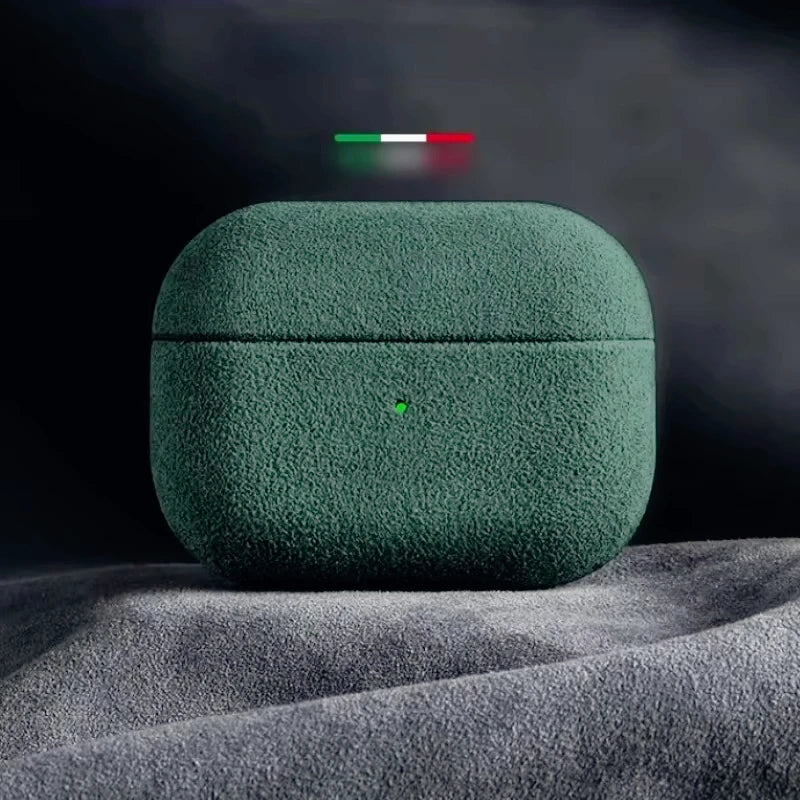Italian Suede Leather Case For Airpods Pro 2 For Airpods Pro 3 Airpods 4 3 Case Luxury Artificial Leather All Inclusive Case