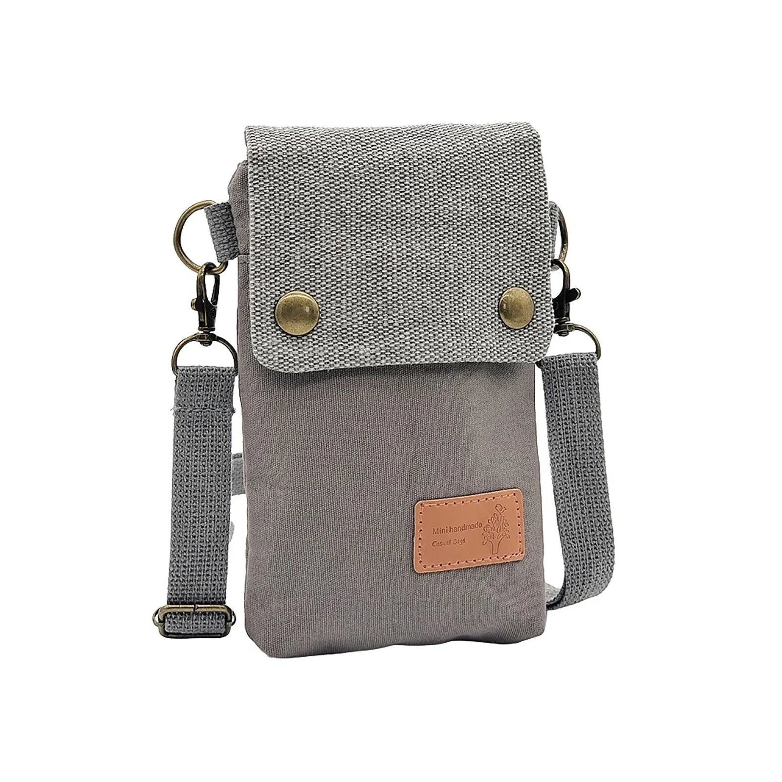 Mini Fabric Crossbody Bag Color Contrast Cell Phone Bag Vintage Shoulder Purse For Women Small Crossbody Bag New All-Match