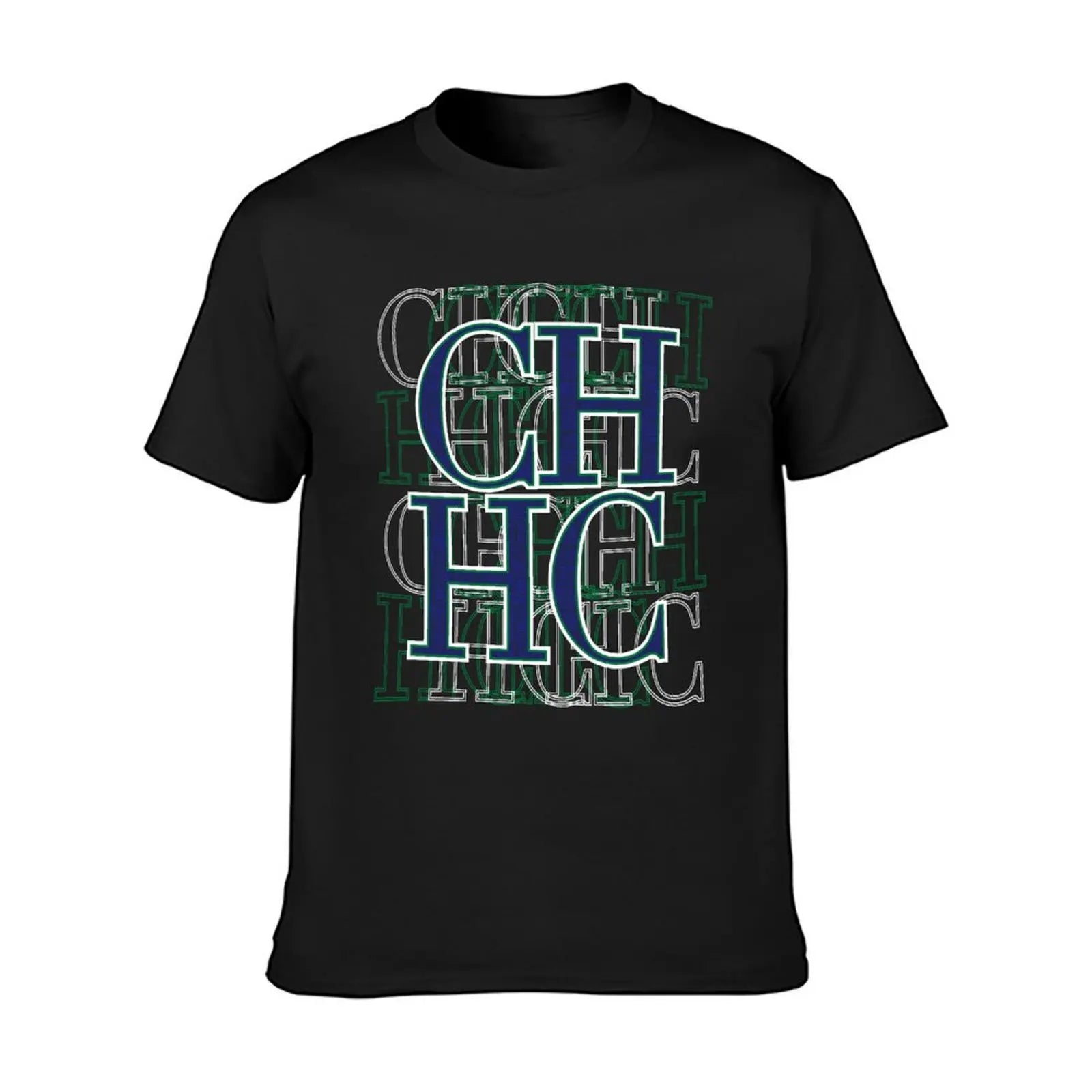 CHCH 2024 Summer New European and American Pure Cotton Short-sleeved Printed Crew Neck T-shirt