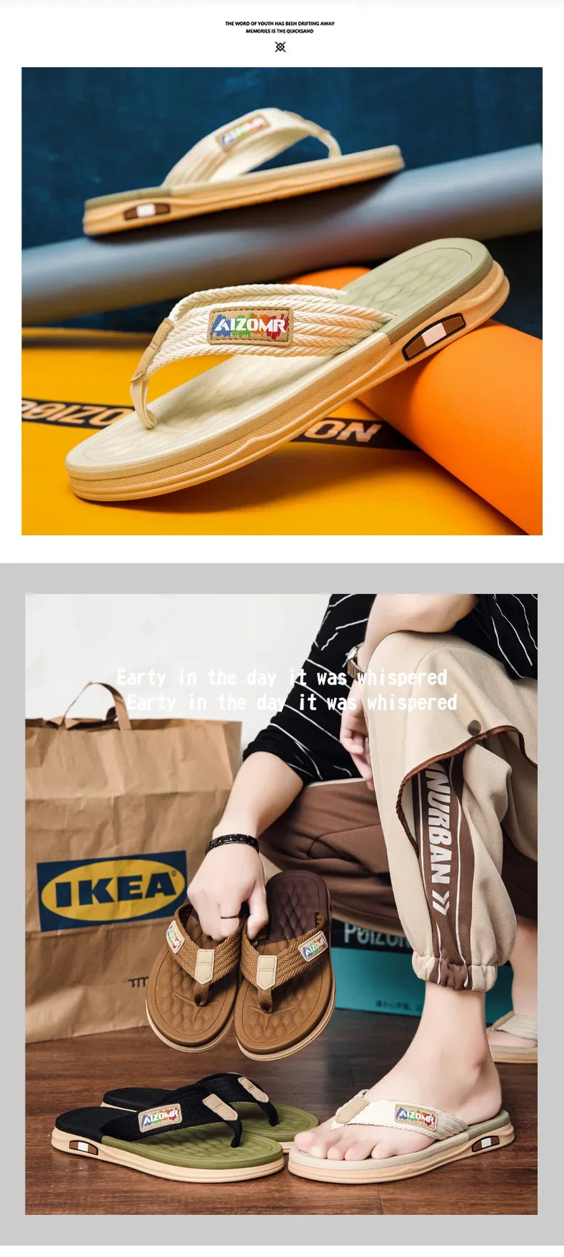 The 2025 new flip-flops for men are suitable for summer outdoor wear. They are anti-slip beach soft-soled flip-flops for men, wh