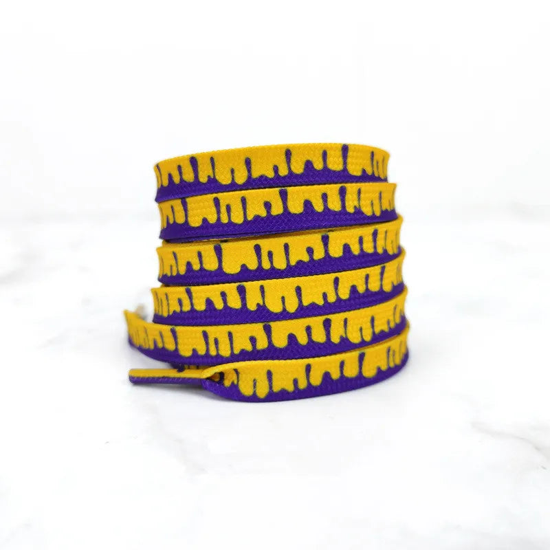 1Pair Af1 Shoelaces for Sneakers Rainbow ice Cream Flat Shoelace Elastic Laces Shoes Strings 120/140/160CM Width 0.8cm