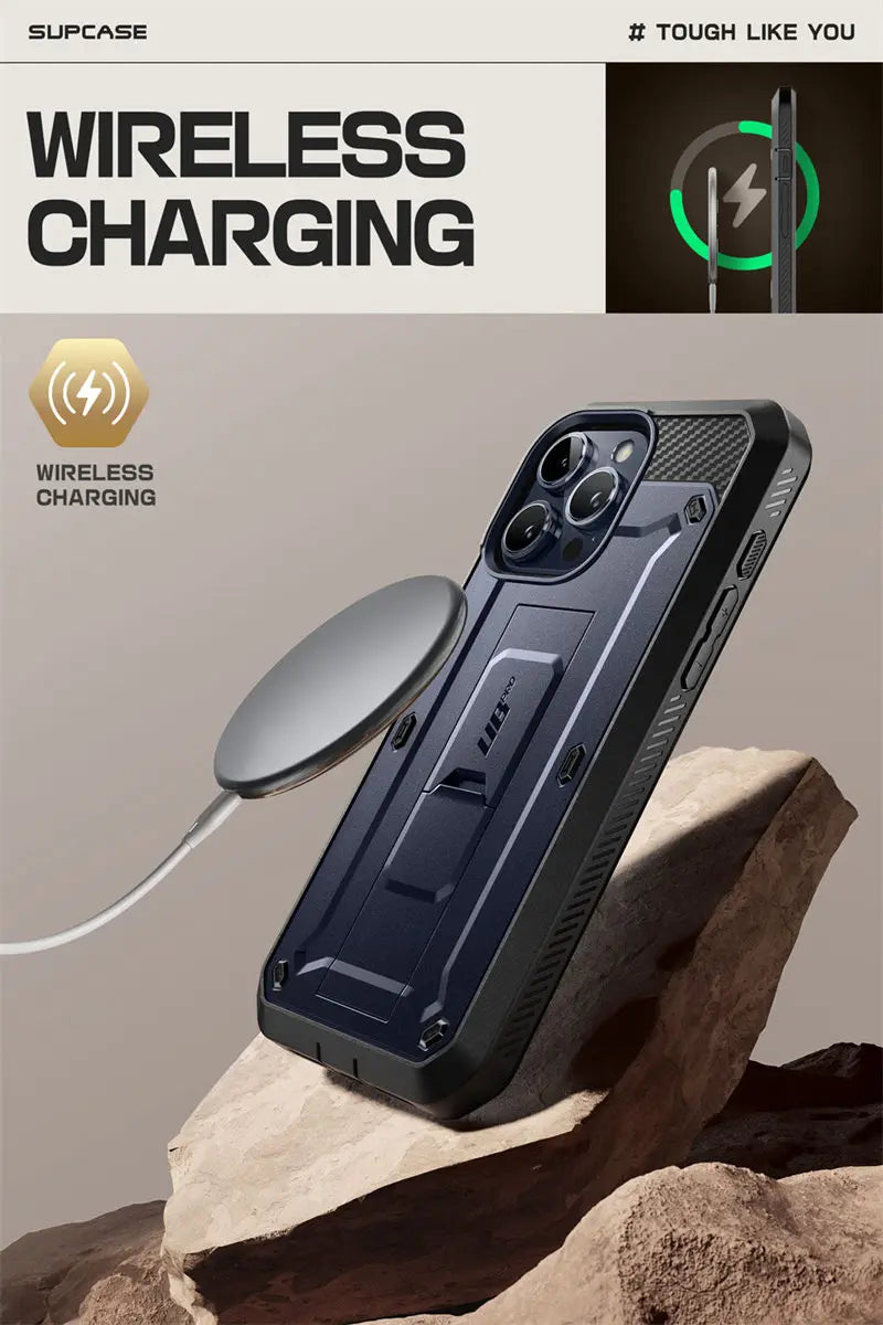 SUPCASE For iPhone 15 Pro Max Case 6.7" (2023) UB Pro Full-Body Rugged Heavy Duty Rugged Case with Built-in Screen Protector