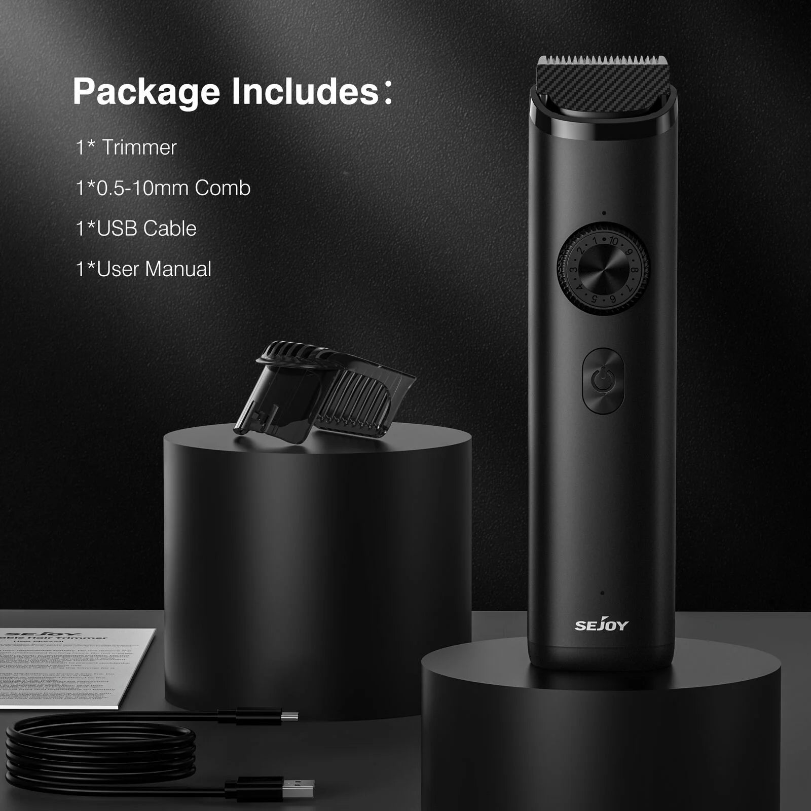 Sejoy Professional  Hair Clippers for Men Trimmers Set for Barber Cordles with LED Display Slick Hair Cut Self-Sharpening Blades