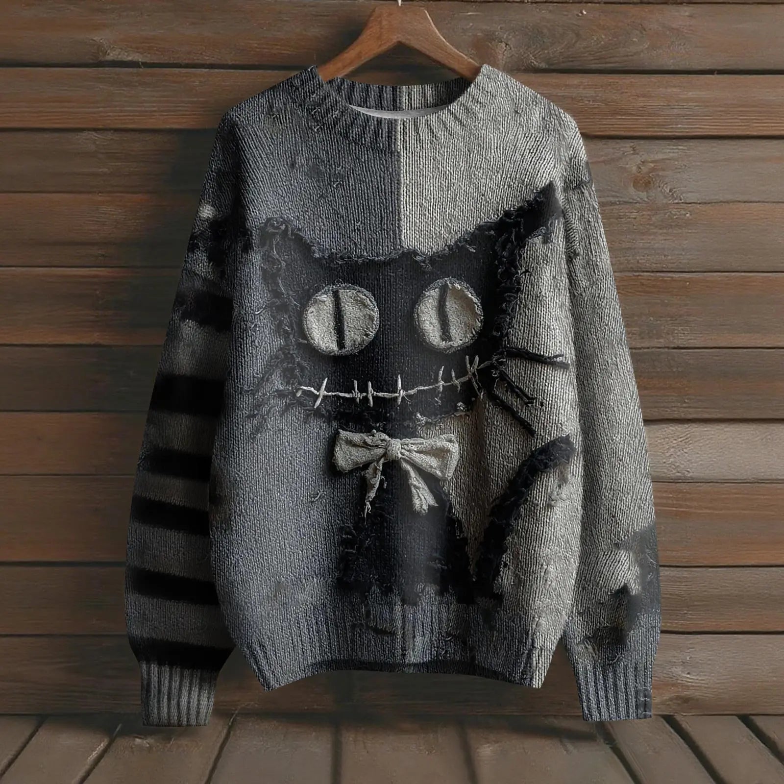 Long Sleeve Pullover Sweaters For Women O Neck Casual Cute Printing Knit Oversized Sweater Winter Clothes Woman Pulls Femmes