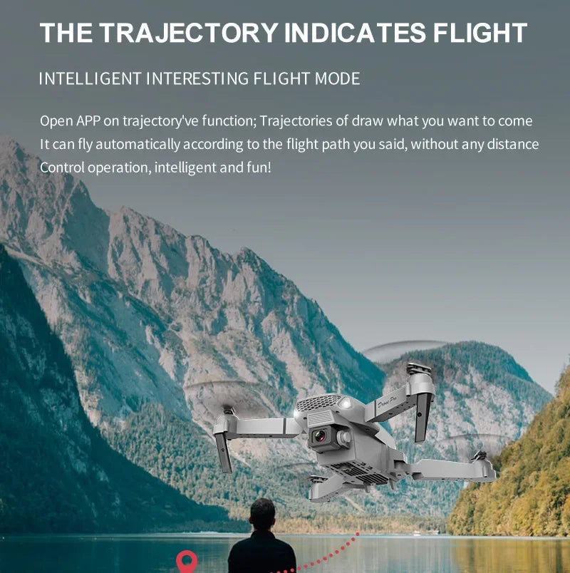 2025 New E88 Pro WiFi FPV Drone - 1080P/4K Single/Dual Camera, Wide-Angle HD, Altitude Hold, Foldable Quadcopter, RC Helicopter