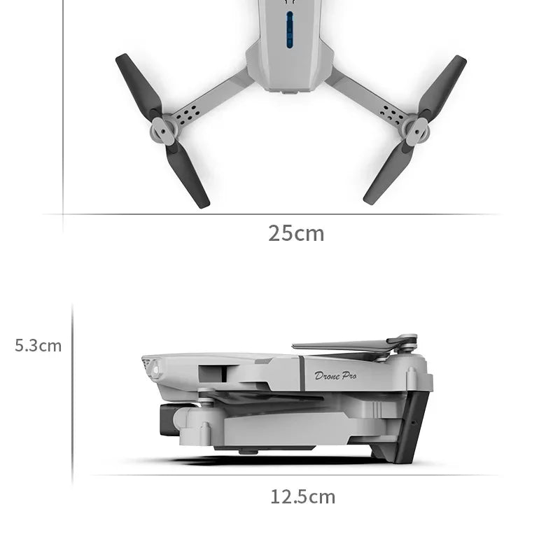2025 New E88 Pro WiFi FPV Drone - 1080P/4K Single/Dual Camera, Wide-Angle HD, Altitude Hold, Foldable Quadcopter, RC Helicopter