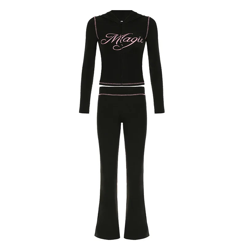 2 Piece Sets Women Outfit Winter 2024 Trend Elegant Warm Suit Vintage Sports Y2k Trouser Sets Large Yoga I.Am.Gia Tracksuit Set