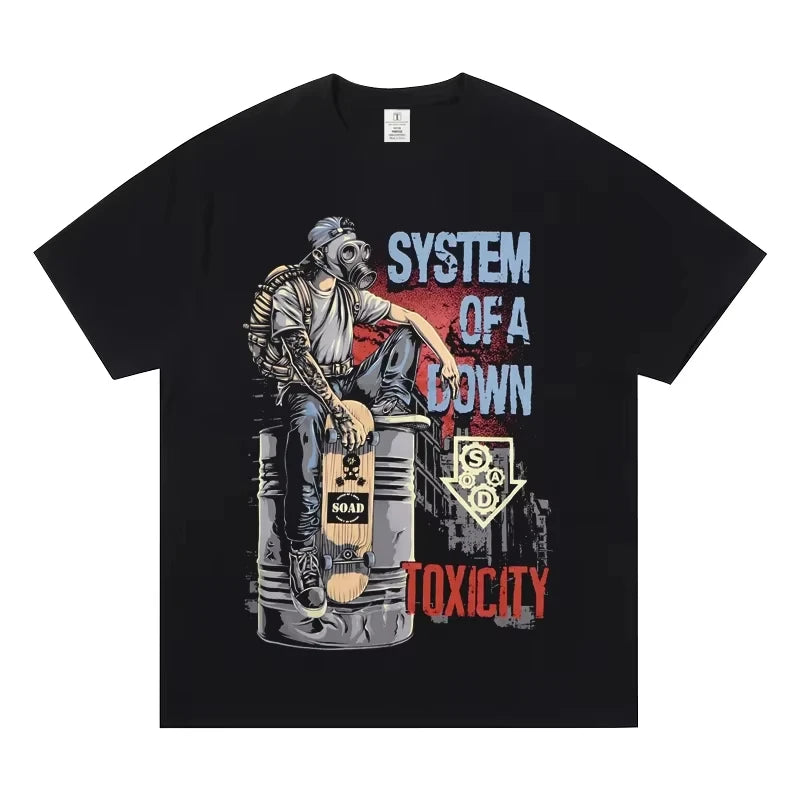 2025 System of A Down Band T-shirt Cotton Soft Summer Tee Shirt Men Women Fashion Tshirt Male Rock Music Streetwear Tees Tops