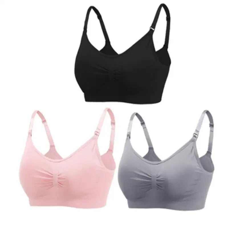 3pcs/Set High Quality Maternity Nursing Bras Cotton Breastfeeding Pregnant Underwear Seamless Large Size Breathable Bra Push Up