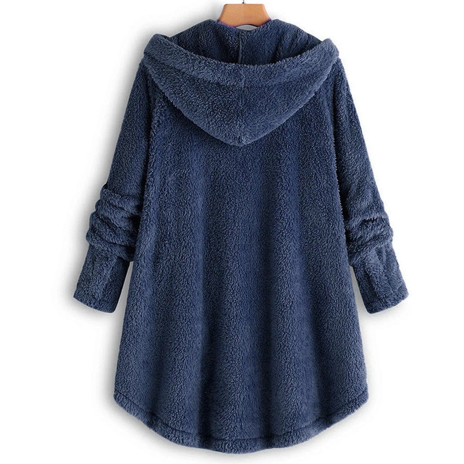 Autumn Winter Coat Women Warm Coat Wool Jacket Female Plush Coat Hooded Jacket New Women's Coats Solid Color Jacket
