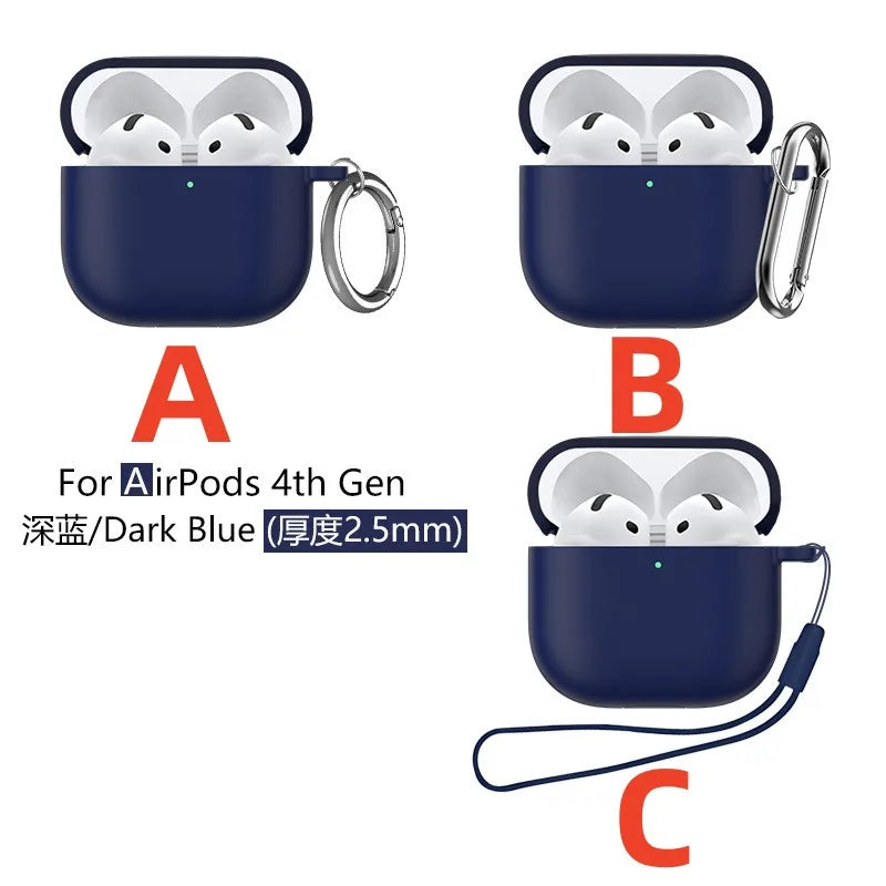 New For Airpods 4 Case Silicone Earphone Case with Active Noise Cancellation Shockproof Protective Case for Apple Airpods 4 2024