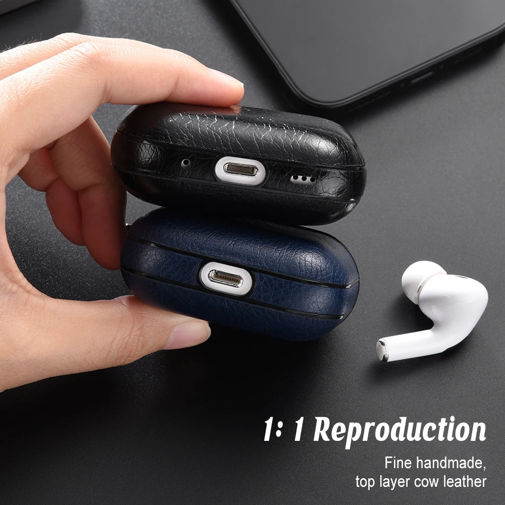 For Airpods Pro 2 Case Leather Business Earphone Case Headset Shell Headphone Cover For Apple Air Pod 3 Pro 2nd Generation 2022