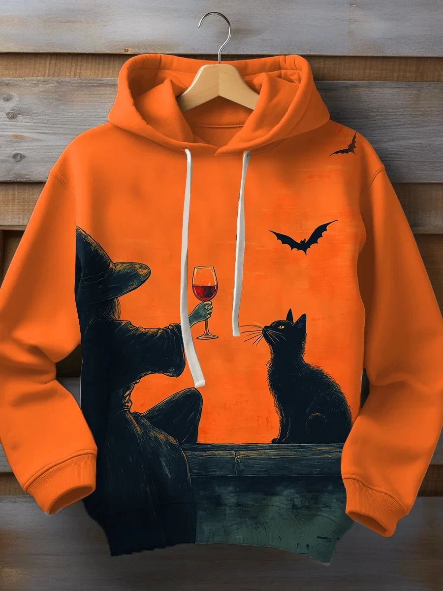 Halloween Men's Graphic Hoodie Pumpkin Prints Classic Casual 3D Pullover Holiday Fashion Hoodies Thin Style Long Sleeve Hooded