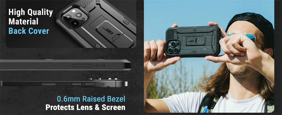 SUPCASE For iPhone 15 Pro Max Case 6.7" (2023) UB Pro Full-Body Rugged Heavy Duty Rugged Case with Built-in Screen Protector