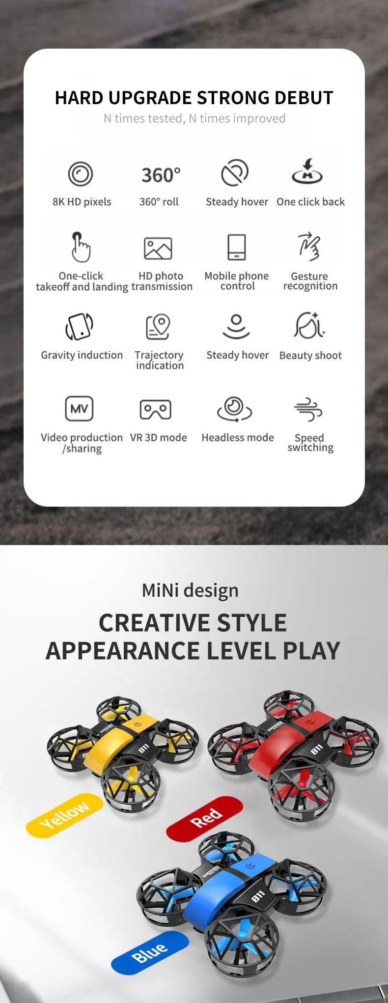 Dowellin D12 Drone Mini Remote Control Aircraft New Children's Toy HD Dual Camera Fixed Height RC Quadcopter Starter Gifts