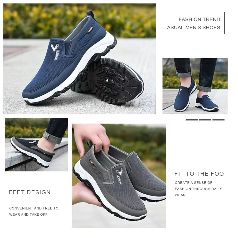 Men Orthopedic Travel Plimsolls Breathable Casual Travel Shoes Non-Slip Comfortable for Outdoor Activity Hiking Walking