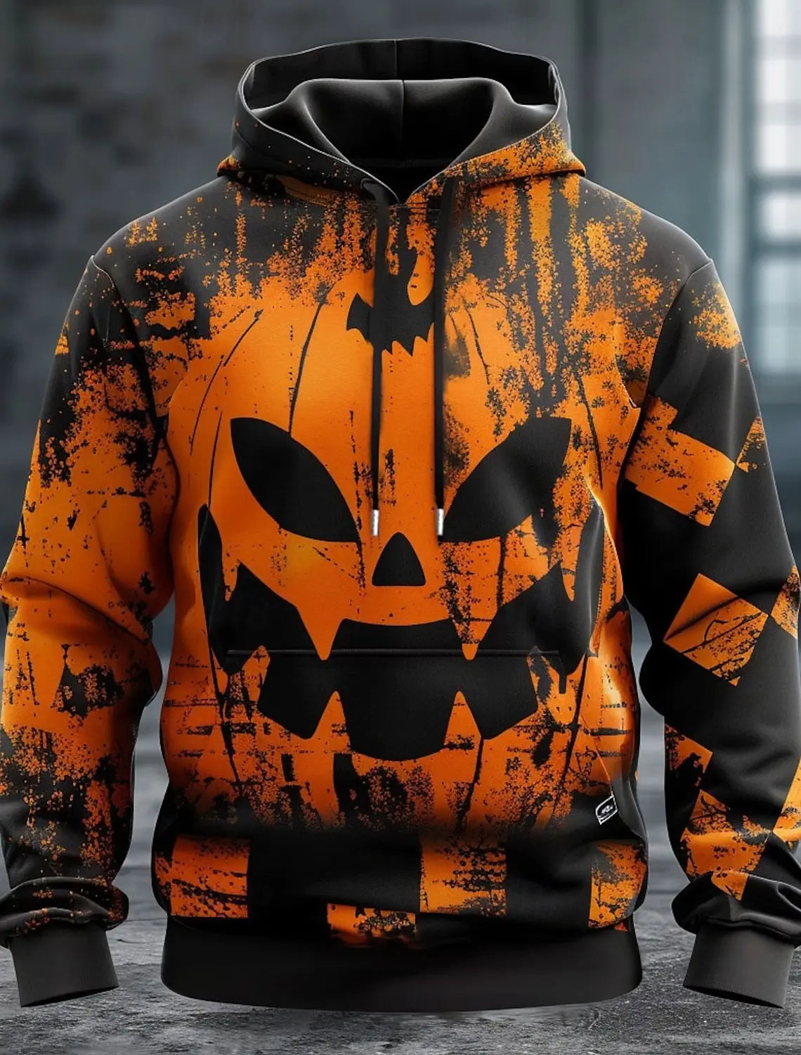 Halloween Men's Graphic Hoodie Pumpkin Prints Classic Casual 3D Pullover Holiday Fashion Hoodies Thin Style Long Sleeve Hooded