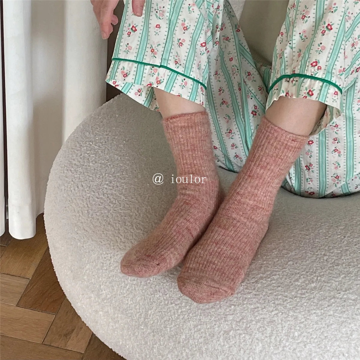 Autumn Winter Thermal Women Socks 9% Wool Cashmere Thicken Warm Long Socks Japanese Style Knitting Harajuku Homewear Crew Socks