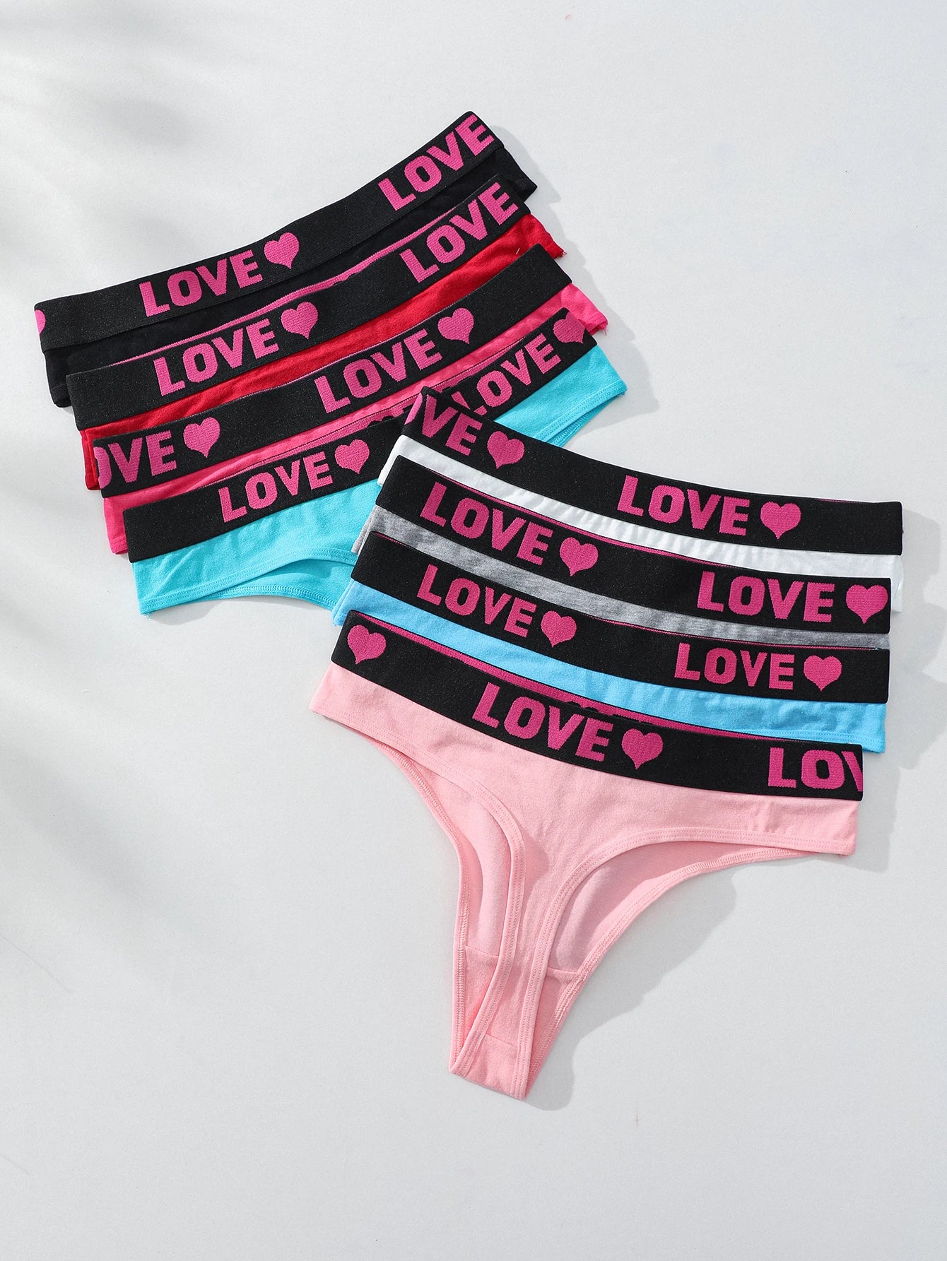 8 pieces, women's cotton comfortable thong, simple casual holiday sexy bikini women's underwear, women's underwear