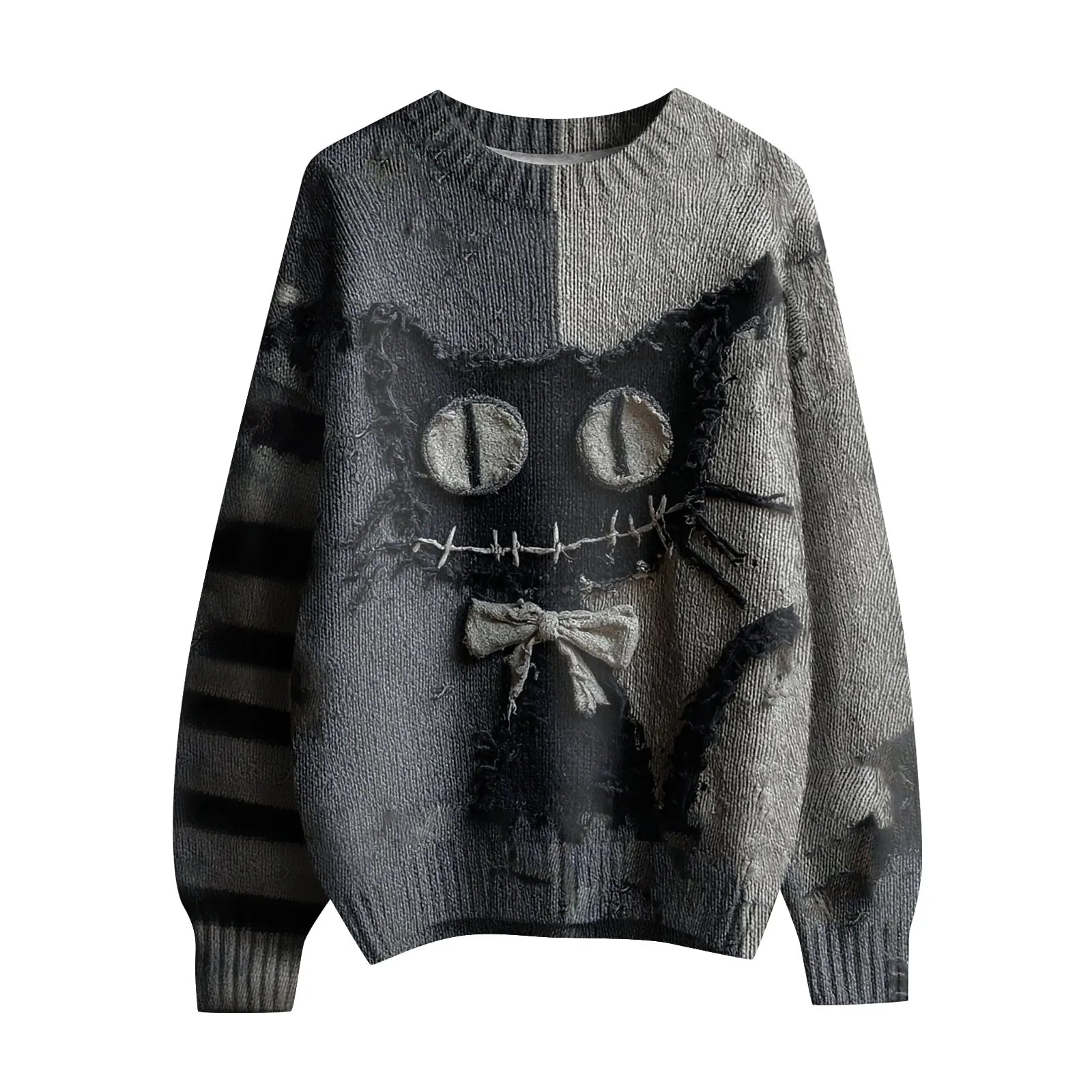 Long Sleeve Pullover Sweaters For Women O Neck Casual Cute Printing Knit Oversized Sweater Winter Clothes Woman Pulls Femmes