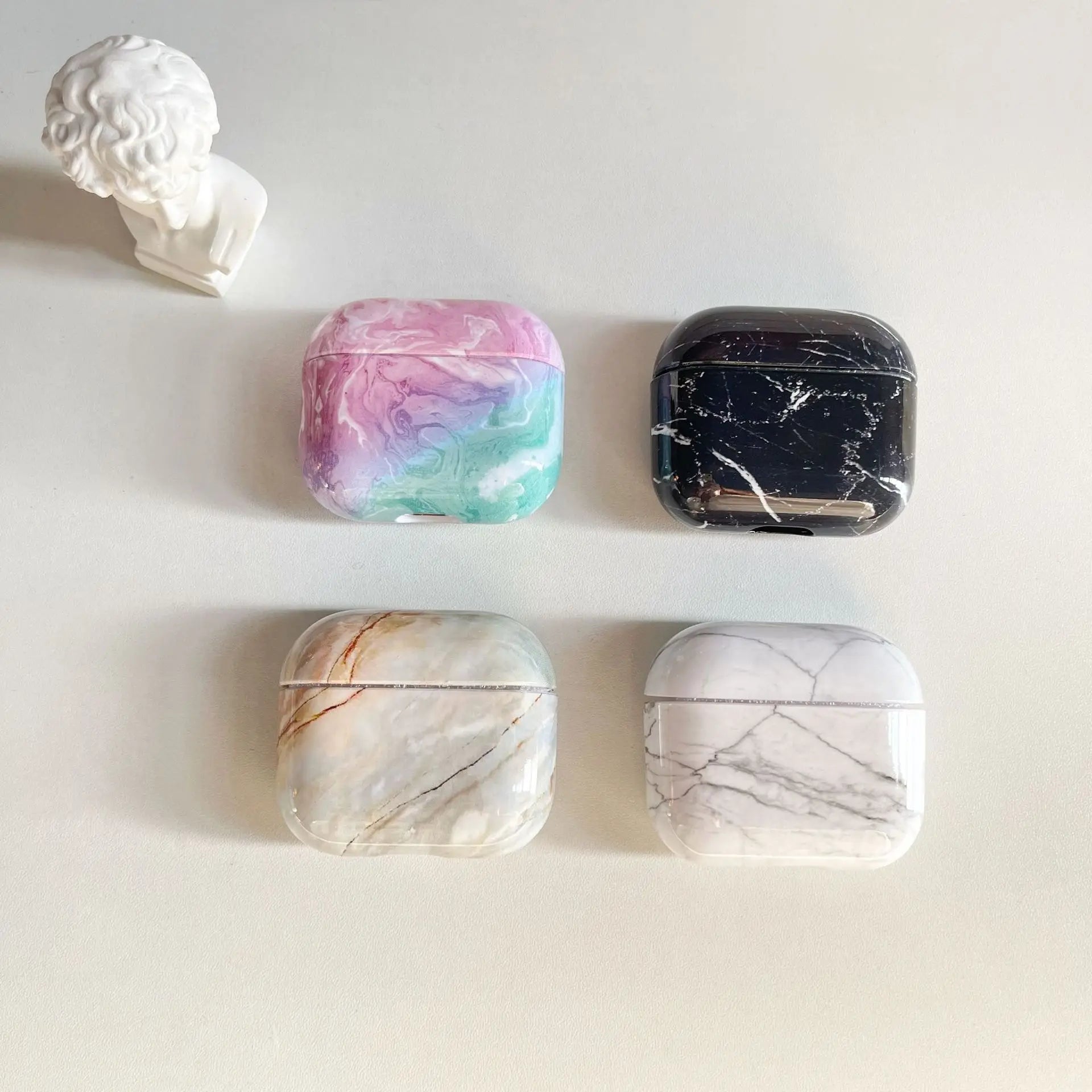 For Airpods 3rd Generation Case Cute Airpod Case Marble Hard Protector Cover Women Men Compatible with For Apple AirPods 3 Case