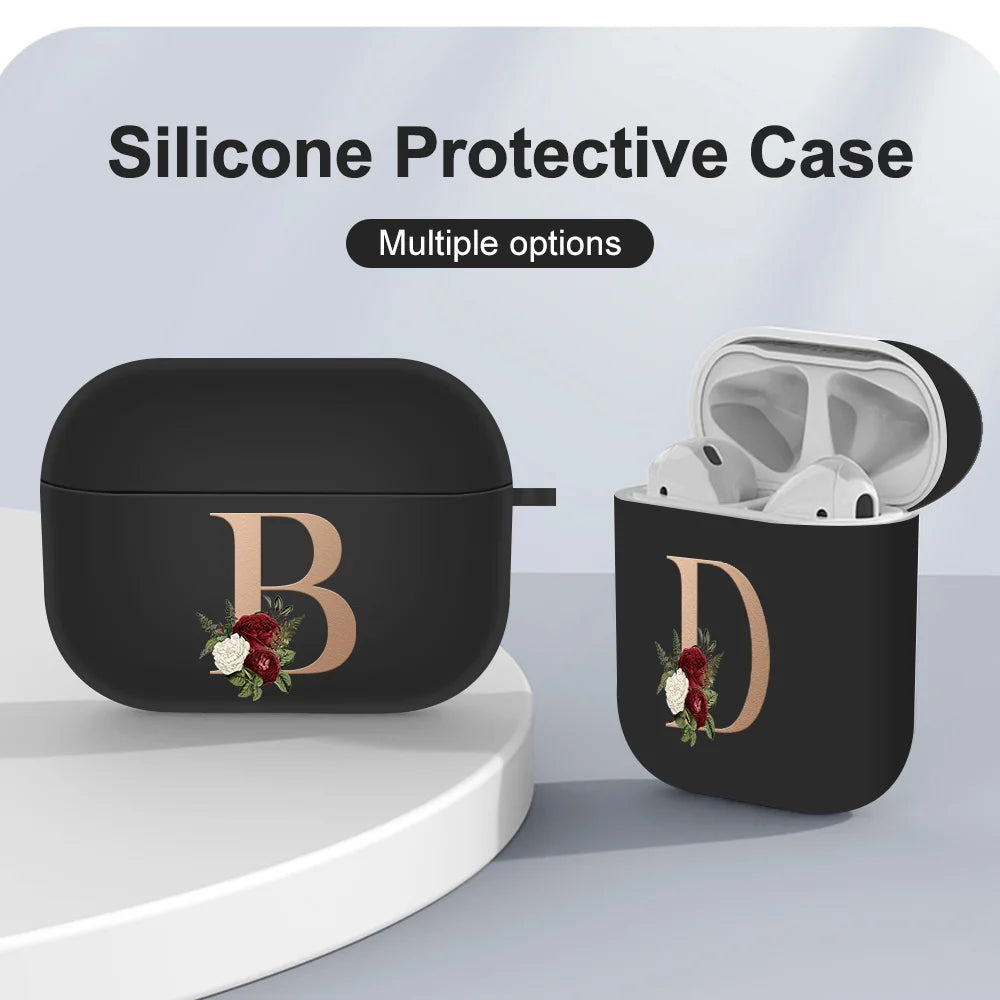 For Airpods Pro 2 USB C Case Silicone Letters Earphone Case For Apple AirPods  4 2nd Generation Pro2 Funda Headset Sleeve Case