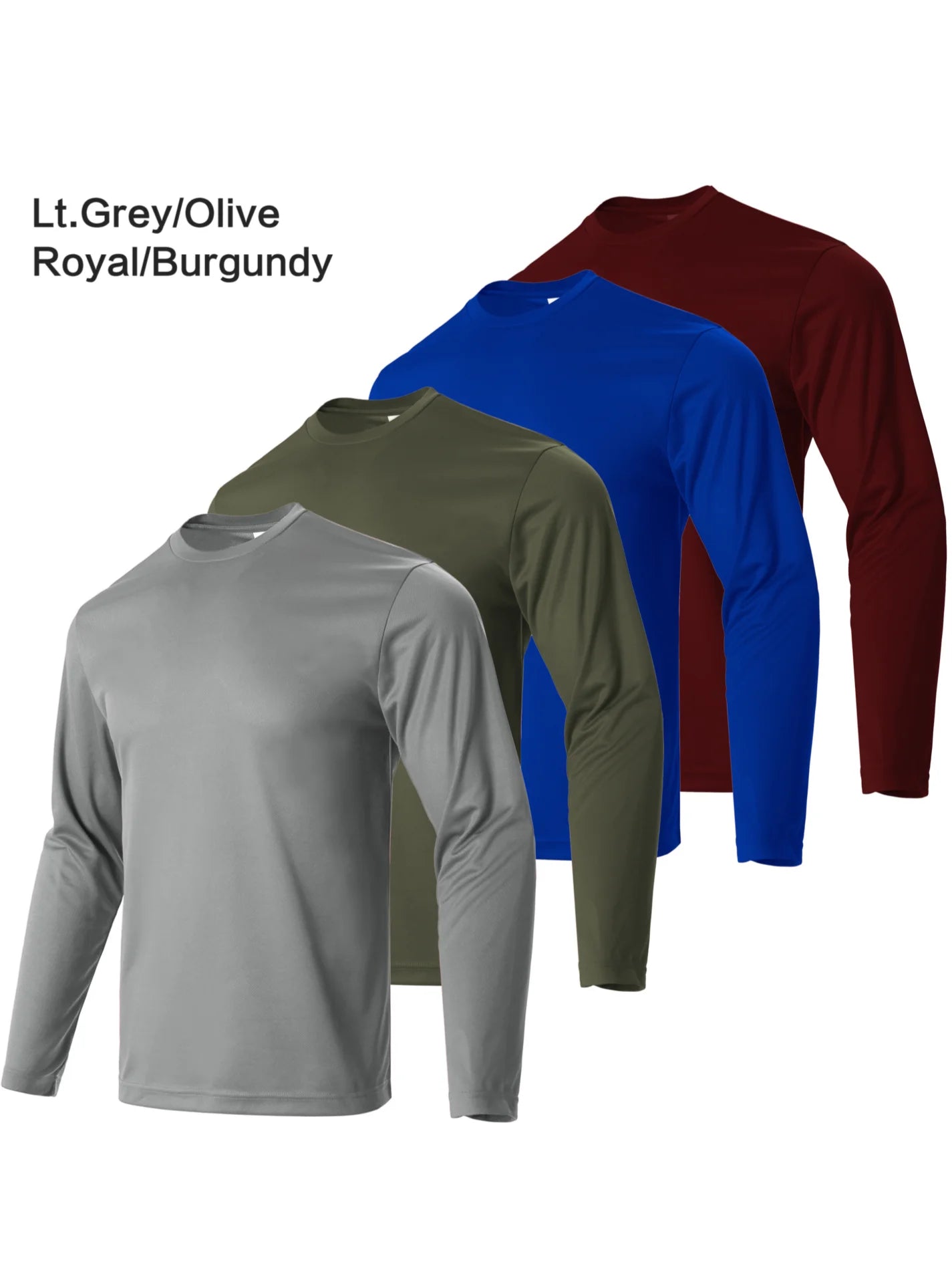 4-piece men's quick drying sports and fitness T-shirt long sleeved sports and running T-shirt