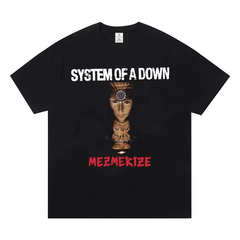 2025 System of A Down Band T-shirt Cotton Soft Summer Tee Shirt Men Women Fashion Tshirt Male Rock Music Streetwear Tees Tops